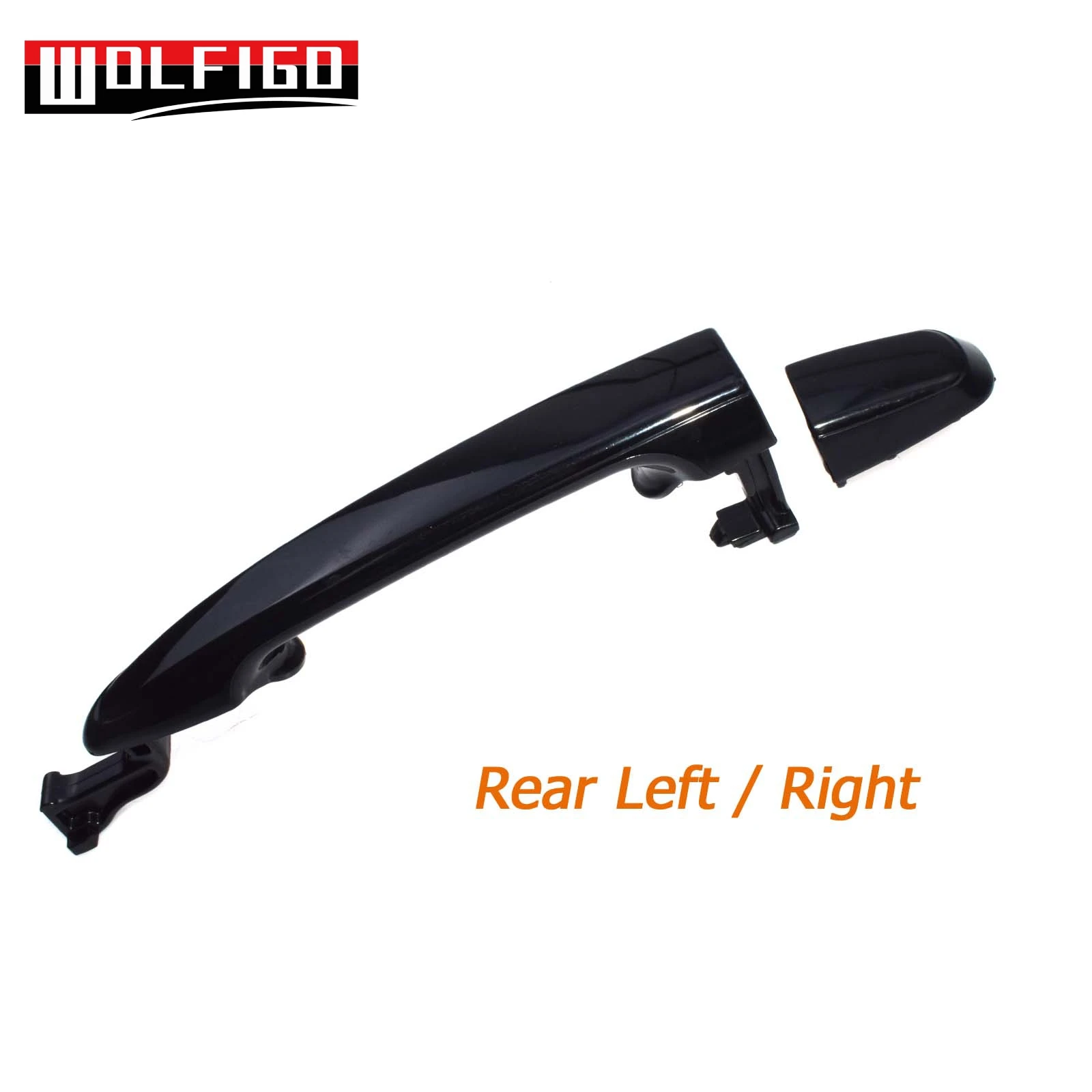 Rear Left or Right WOLFIGO Черный Внешний Дверные ручки Передняя Задняя Левая Правая сторона для 04-10 Toyota Sienna 69211-AE010, 69211-AE020 Новинка - Цвет: Rear Left or Right