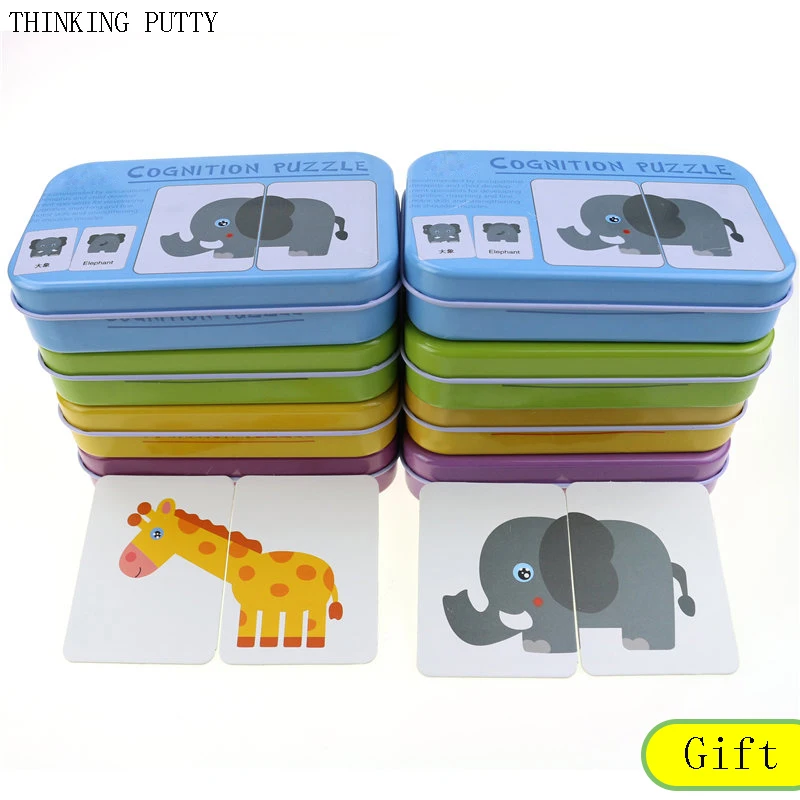 32 шт./кор. Детские Обучающие Развивающий Пазл карточки фрукты животные дорожные