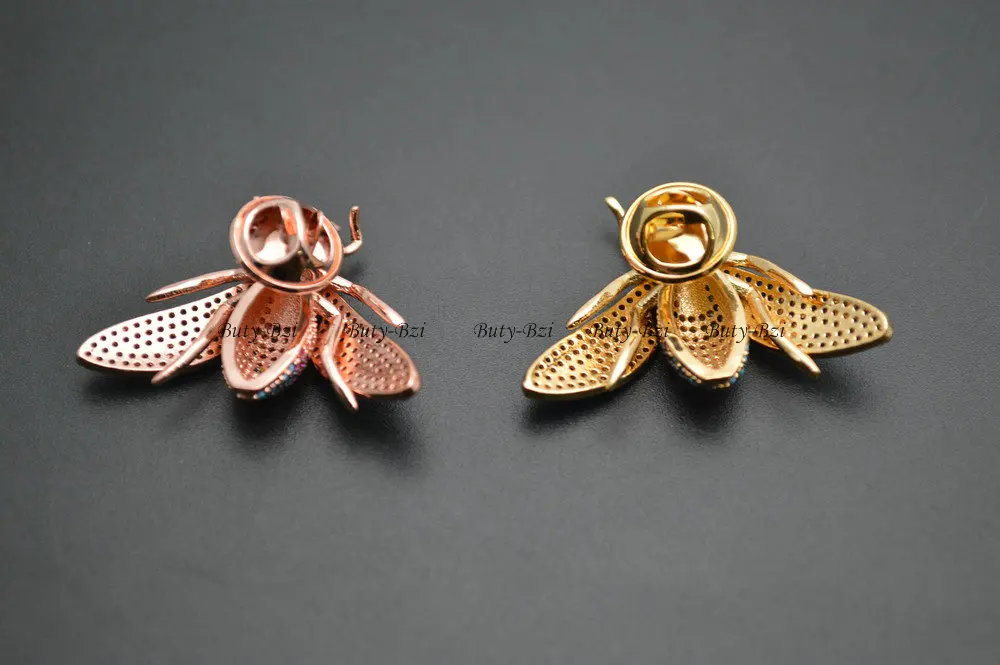 Популярный многоцветный Цирконий бисер металлическая медь форма пчелы животное