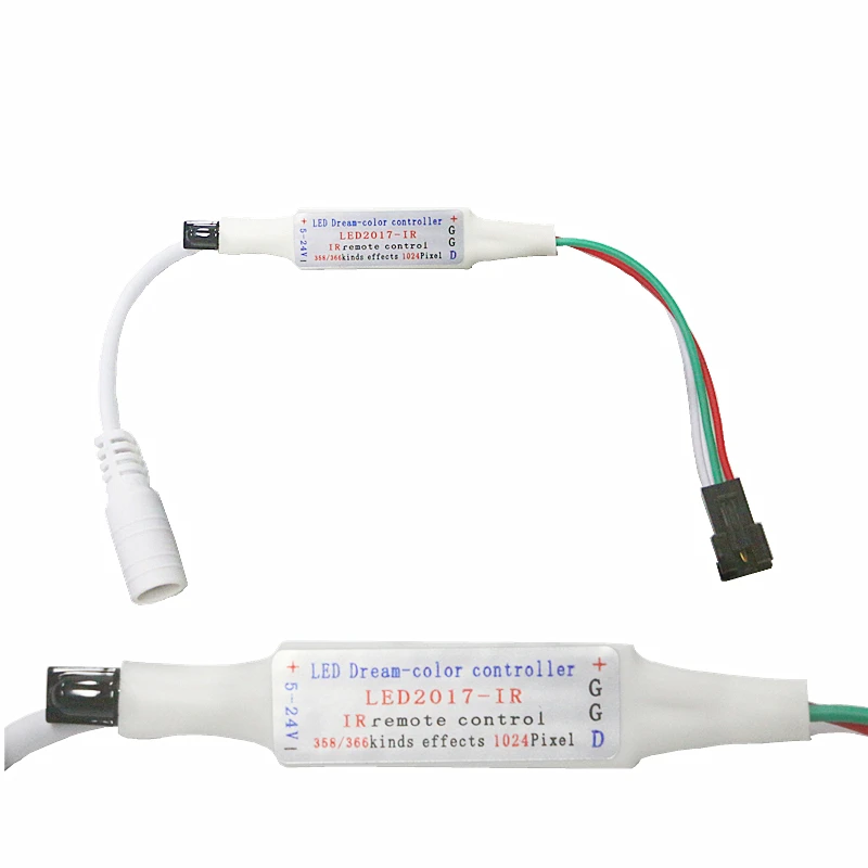 5 в 12 В WS2811 WS2812B SK6812 UCS1903 SM16703 волшебный цвет светодиодные ленты светильник полноцветный светодиодный RGB ИК пиксель контроллер+ 21Key пульт дистанционного управления