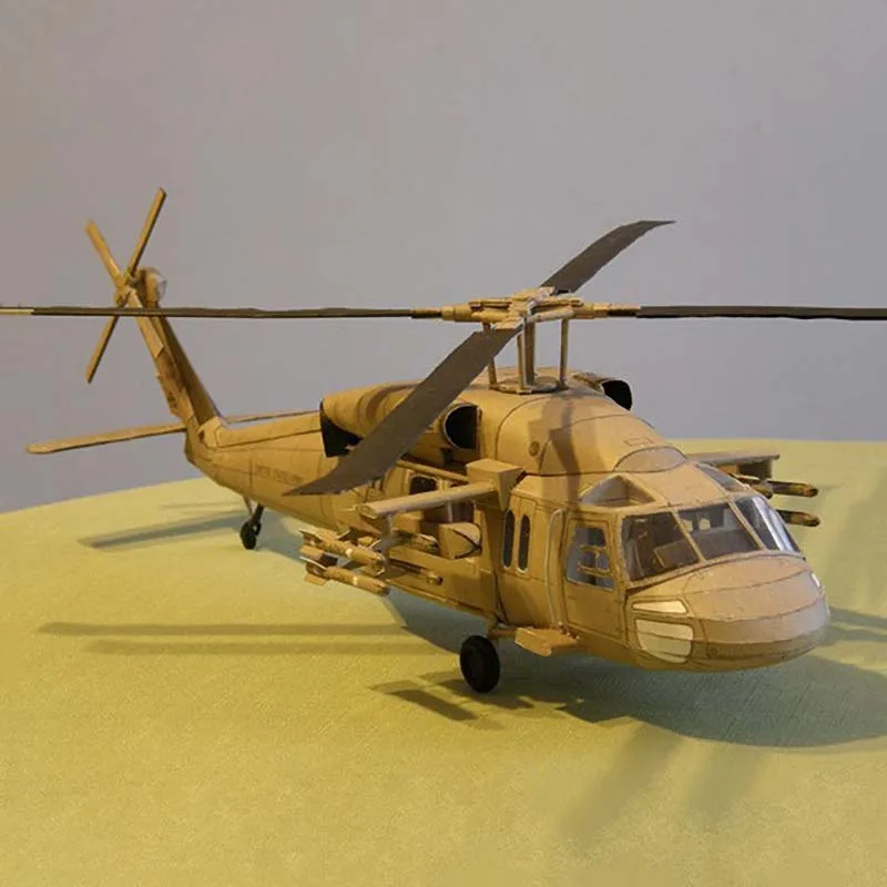 Многоцелевой вертолет Papercraft 1:33 Black Hawk Uh 60 модель 1: 33 Hawk|Наборы для сборки моделей| |