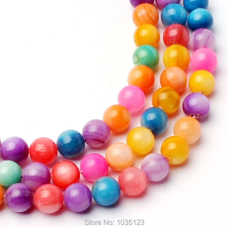Высокое качество 3 мм Гладкий натуральный многоцветный корпус круглой формы DIY