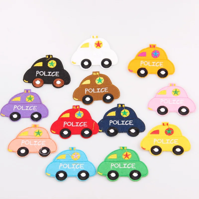 1 шт. разноцветные патчи для полицейской машины утюжок или шьют одежды вышитые