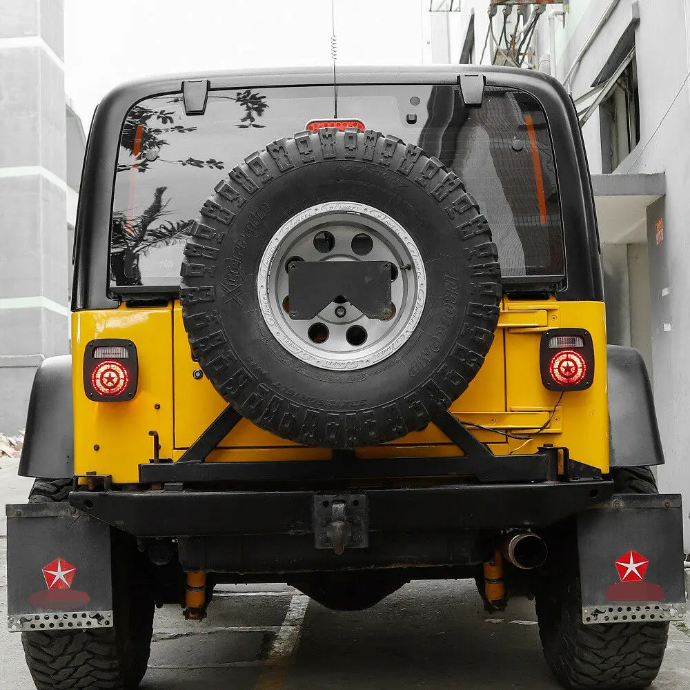 Черная защита для заднего фонаря Jeep Wrangler YJ TJ LJ 1985 2006|Абажуры| |
