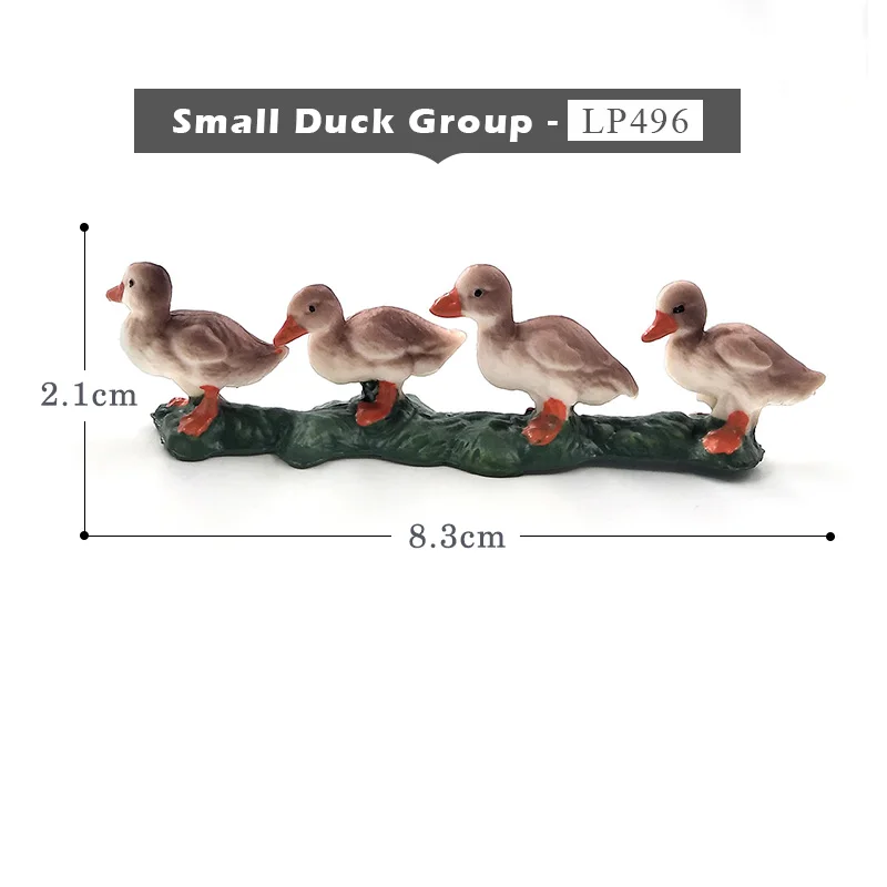 Small Duck Group - B Ферма моделирование курица утка гусь животное модель Фигурка бонсай домашний декор миниатюрное украшение для сада в виде Феи современные аксессуары - Цвет: Small Duck Group - B