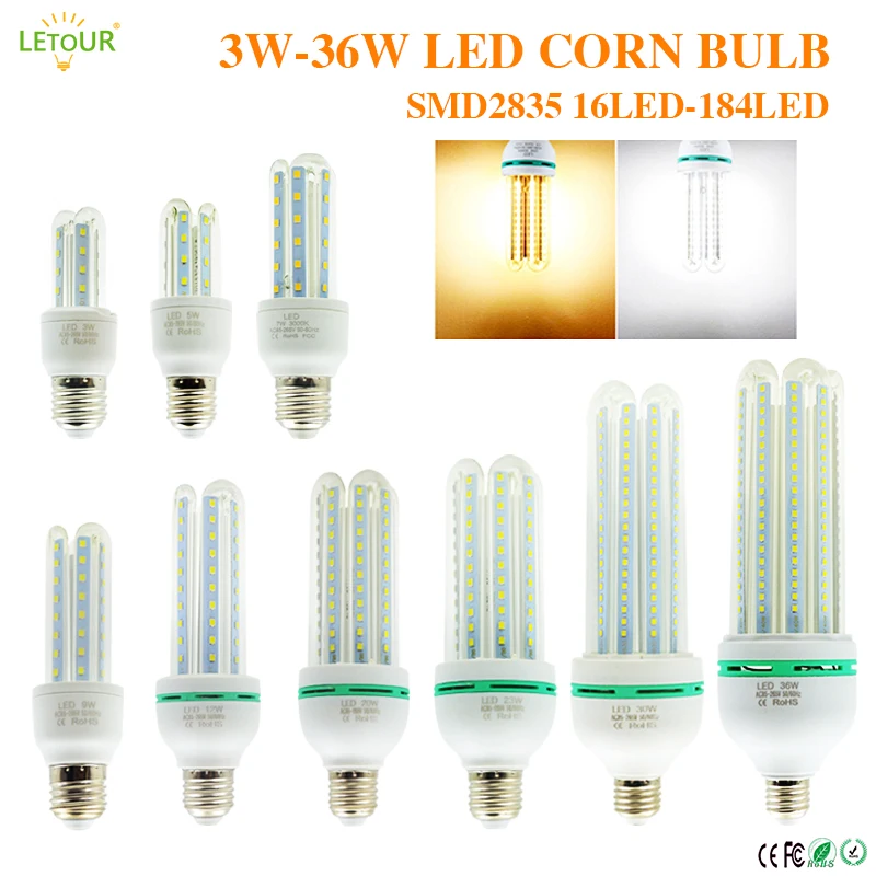 Лампа Кукуруза E27 3 36 Вт 6000 К|light for|led lights for homeled light |