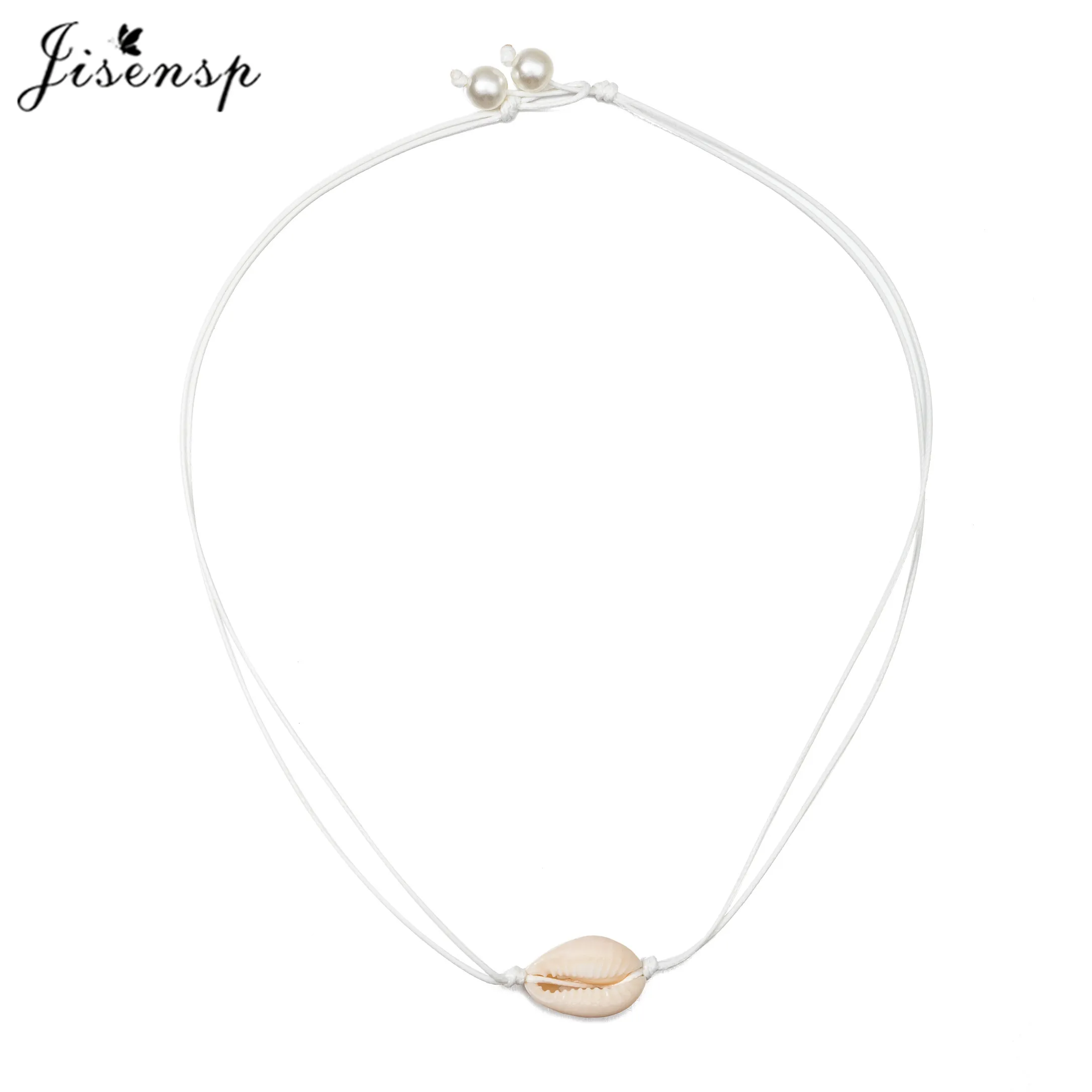 Jisensp Summer Style Shells Charm Necklace Handmade Seashell Chokers Necklaces Fashion Jewelry for Women Girls Party Gift |