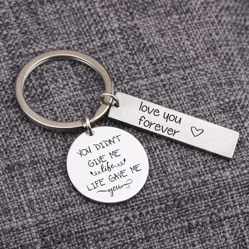 Love You Forever Life Give Me bonus брелок для матери и мамы с надписью любовь ювелирные изделия