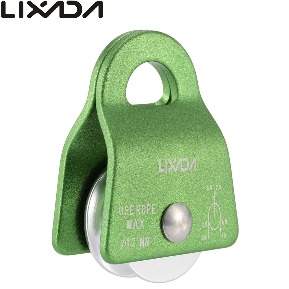 Lixada 20KN мобильный одиночный шкив маленький качания бокового скалолазания такелаж