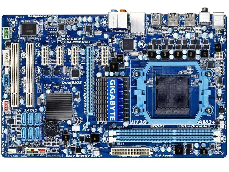 Оригинальный процессор Por Gigabyte модель 780T USB3 с процессором ембра AM3 + DDR3 SATA2 USB3.0 ATX 760
