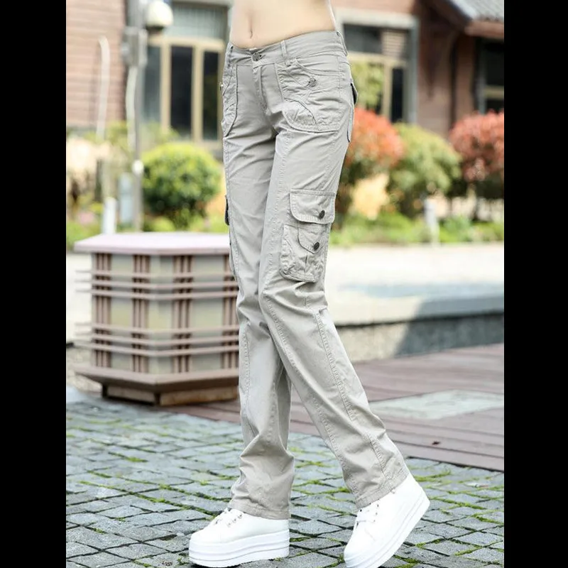 Pantalon femme, женские камуфляжные брюки для тренировки с несколькими карманами, свободные прямые брюки-карго, уличная одежда для девочек, спортивные штаны для бега