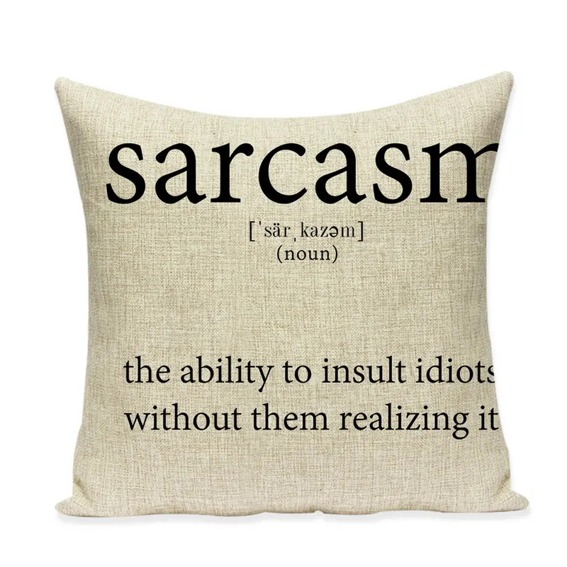 Простое искусственное льняное украшение-чехол для подушки в черном и белом цвете