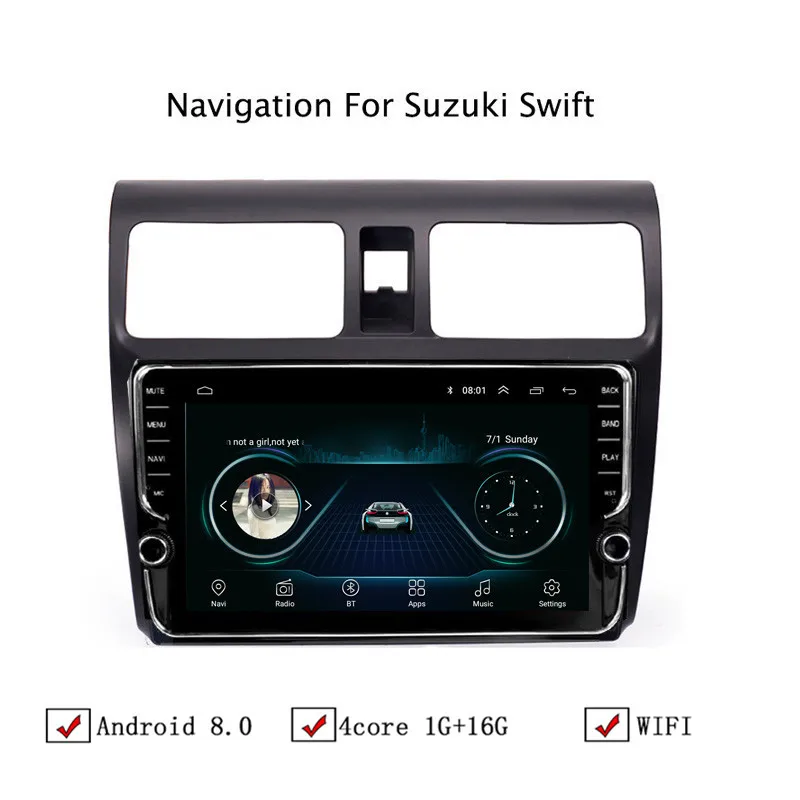 10 1 "Android 8 Автомобильный gps навигатор для Suzuki Swift 2004 2005 2006 2007 2008 2010 автомобильный