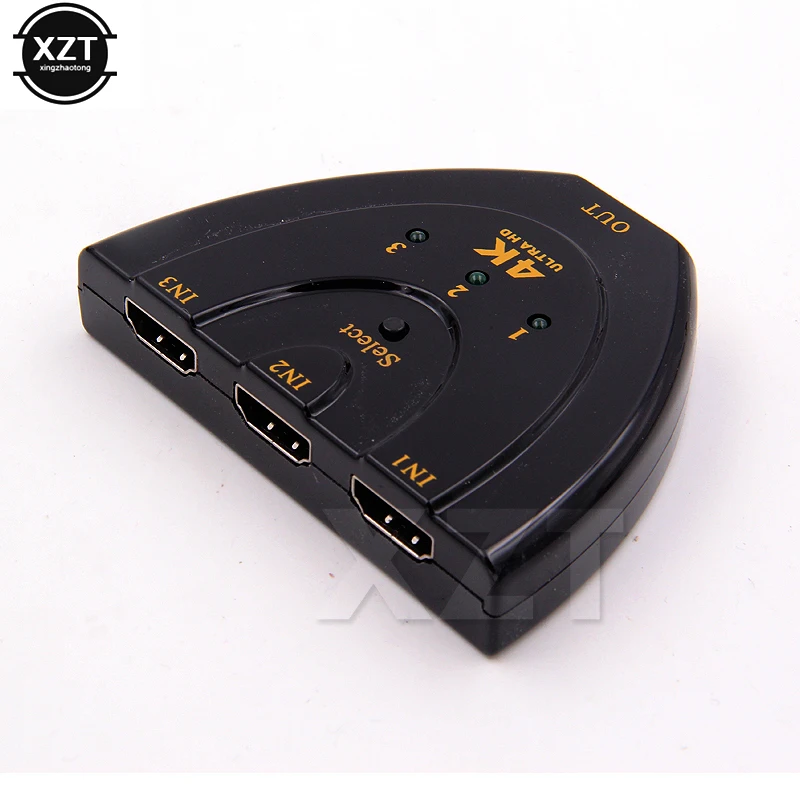 Мини разветвитель с 3 портами HDMI совместимый адаптер 1.4b 4K переключатель в 1 порт