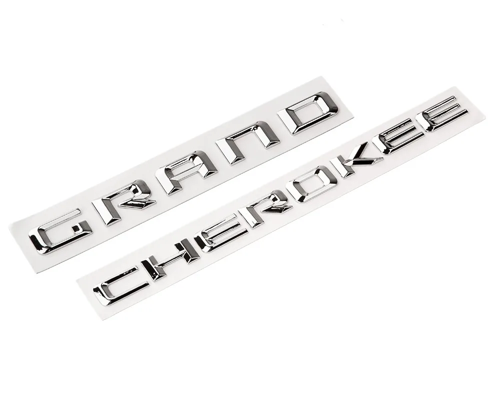 Для Jeep Grand Cherokee значки 3D OEM Высокое качество высота эмблемы табличка логотип буквы красный серебристый хром черный 1 шт