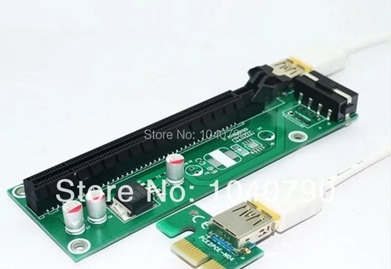 Райзер-карта PCI-E PCI E Express 1X до 16X + кабель-удлинитель USB 3 0 с блоком питания для