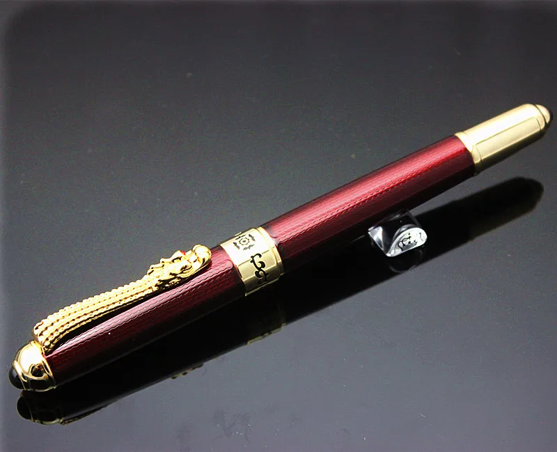 Jinhao1000 авторучка Дракон Роскошные чернильные ручки высокое качество гальваническое покрытие Caneta Tinteiro Stylo Plume металлическая ручка кончик офисный подарок - Цвет: 1