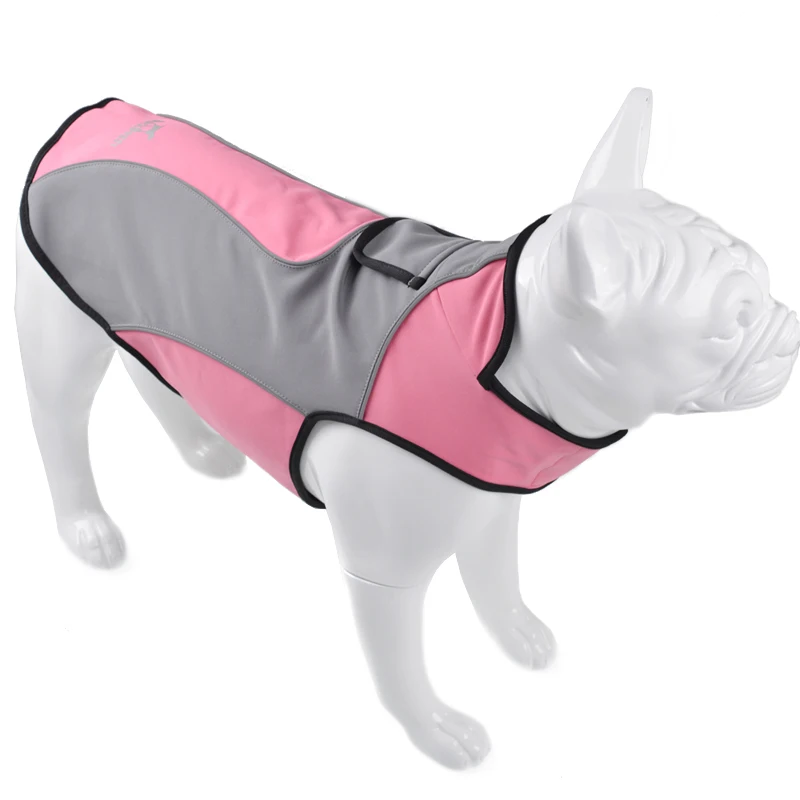 Розовые водонепроницаемые пальто для собак 5 размеров Зимняя Теплая Флисовая