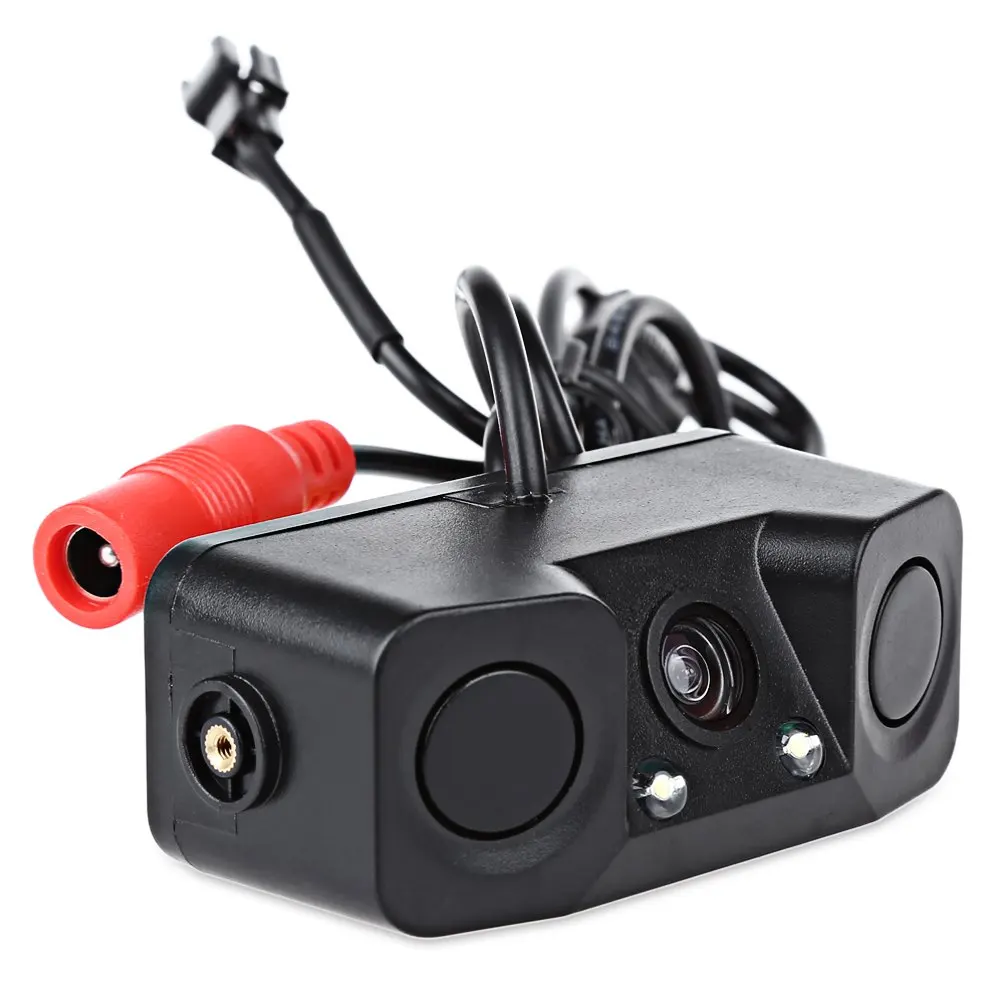 3 в 1 Видео парковочный датчик автомобиля заднего вида камера Биби Сигнализация