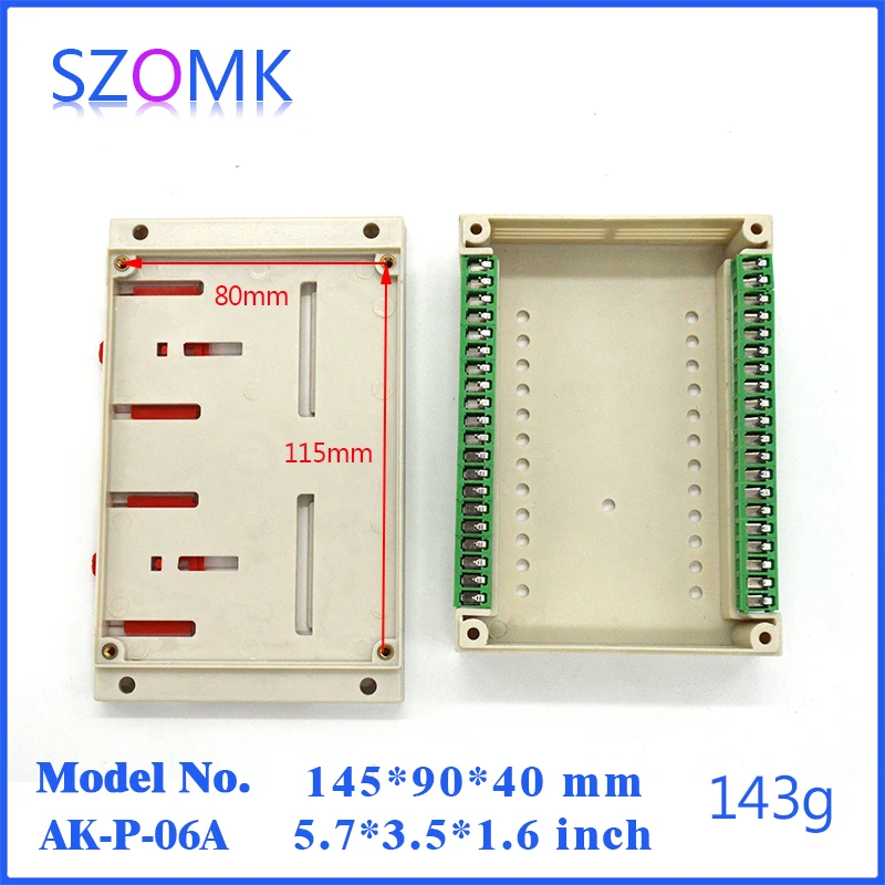 Din-рейка пластиковый корпус электроника Клеммная колодка (1 шт.) 145*90*40 мм