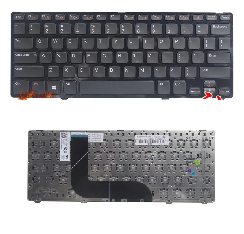 

SSEA New US Keyboard For DELL Inspiron 14z 5423 5423 Ins14ZR-1618 1316 Ins14ZD-3516 1618S 13Z-5323 Wholesale Wholesale