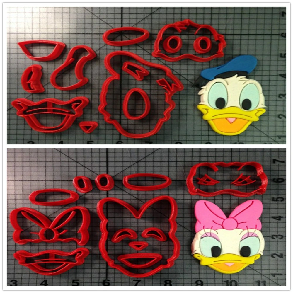 Мультфильм ТВ персонаж утка печенья custom made 3D напечатанный помадка форма для
