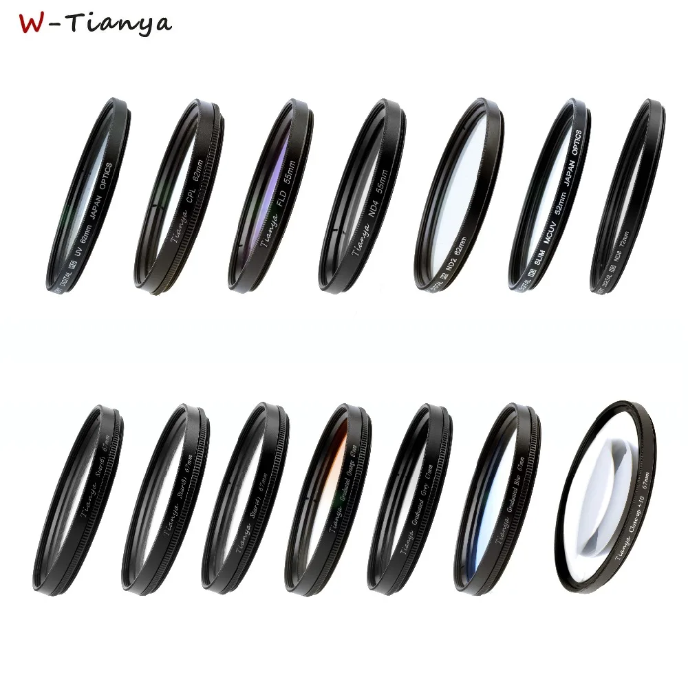 WTIANYA UV CPL FLD с многослойным покрытием ND2 ND4 ND8 Grad цветной фильтр крупным планом