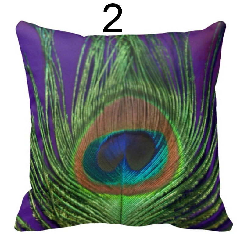 Красивое перо павлина наволочка для подушки 45 см Подушка Чехол Рождественский