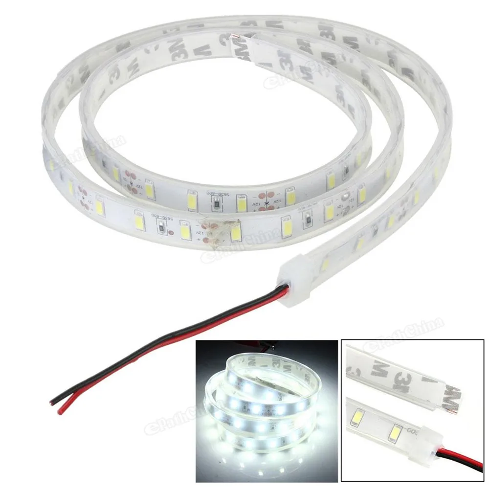 Высокое качество IP65 1 м 5630 SMD 60 Светодиодный Силиконовая полоска светильник Холодный белый Водонепроницаемый 12V бесплатное техническое обслуживание