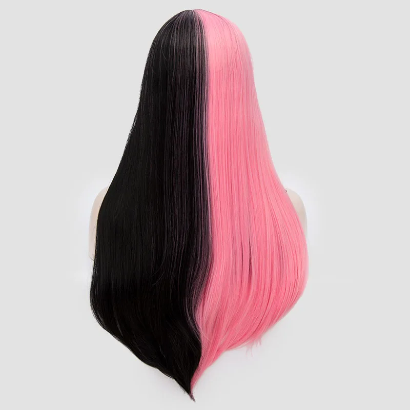 Similler розовые черные прямые волосы из высокотемпературного волокна косплей - Фото №1