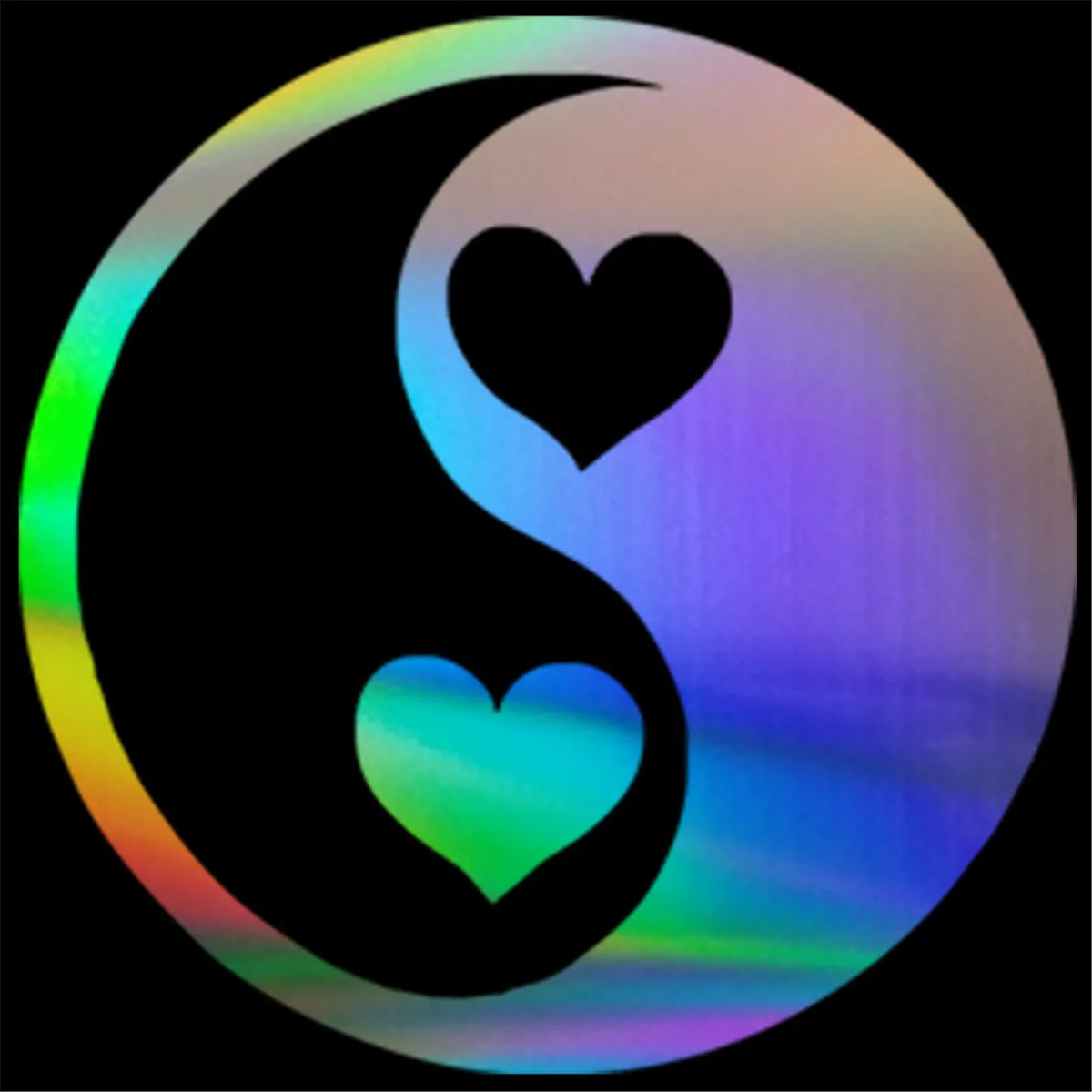 Персонализированные забавные фотообои Yin And Yang Heart Love|Наклейки на автомобиль| |