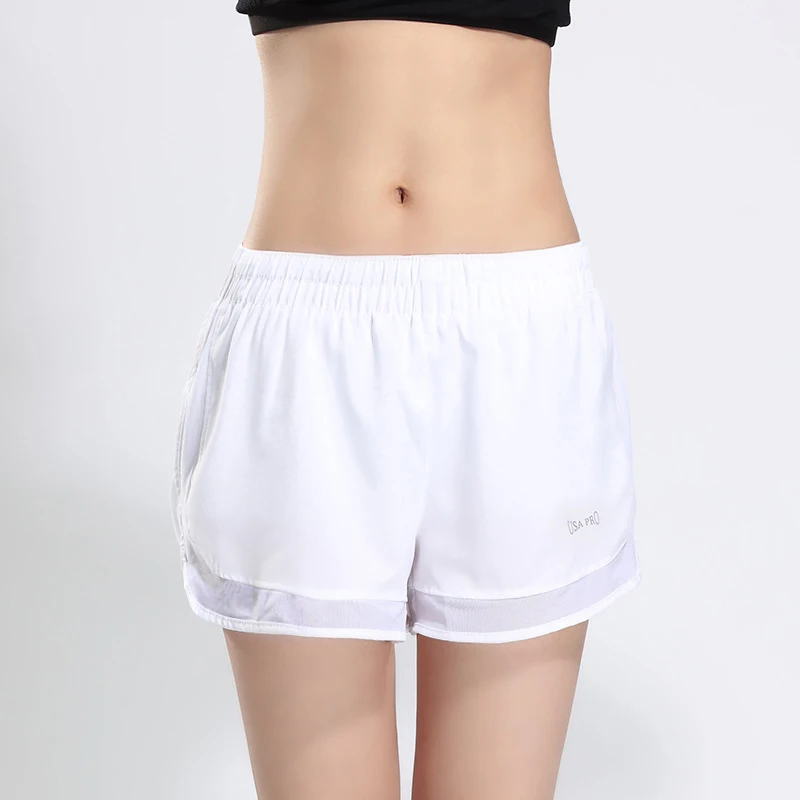 Женские шорты для фитнеса сетчатые 2 в 1 Спортивные фитнес Дамы Упражнение