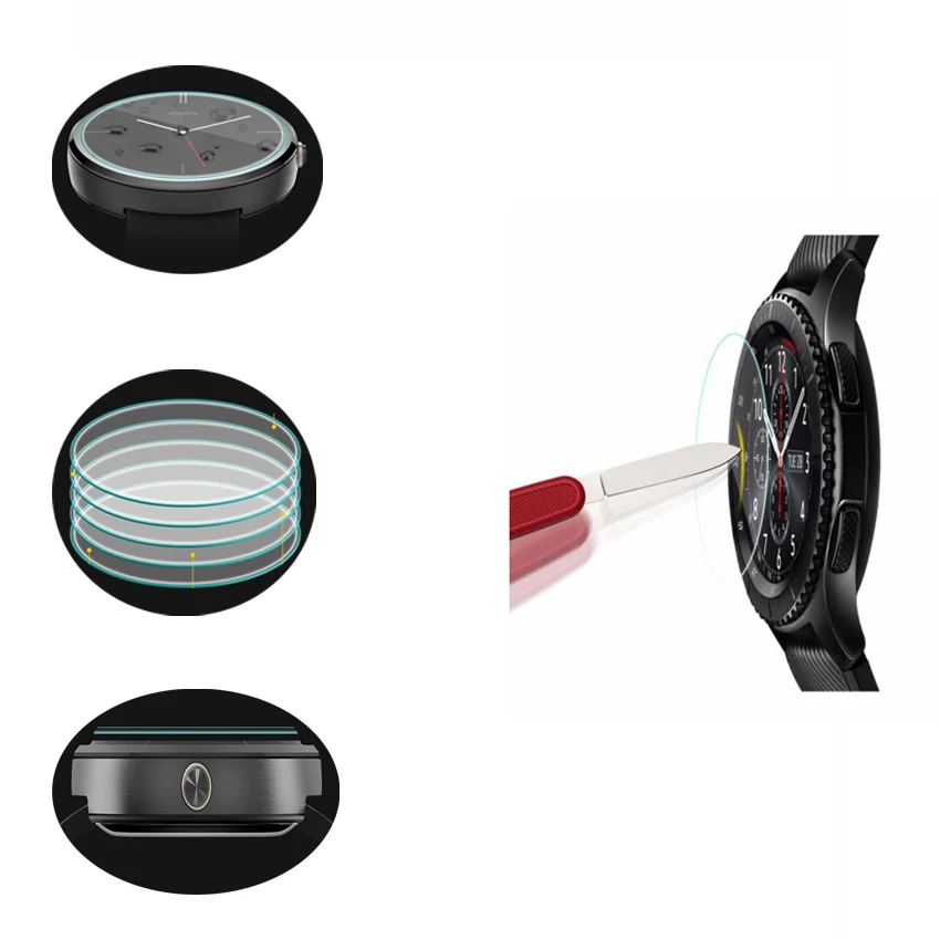 3 шт экран из закаленного стекла для Samsung Gear S3 Classic/Frontier защитная пленка | Мобильные