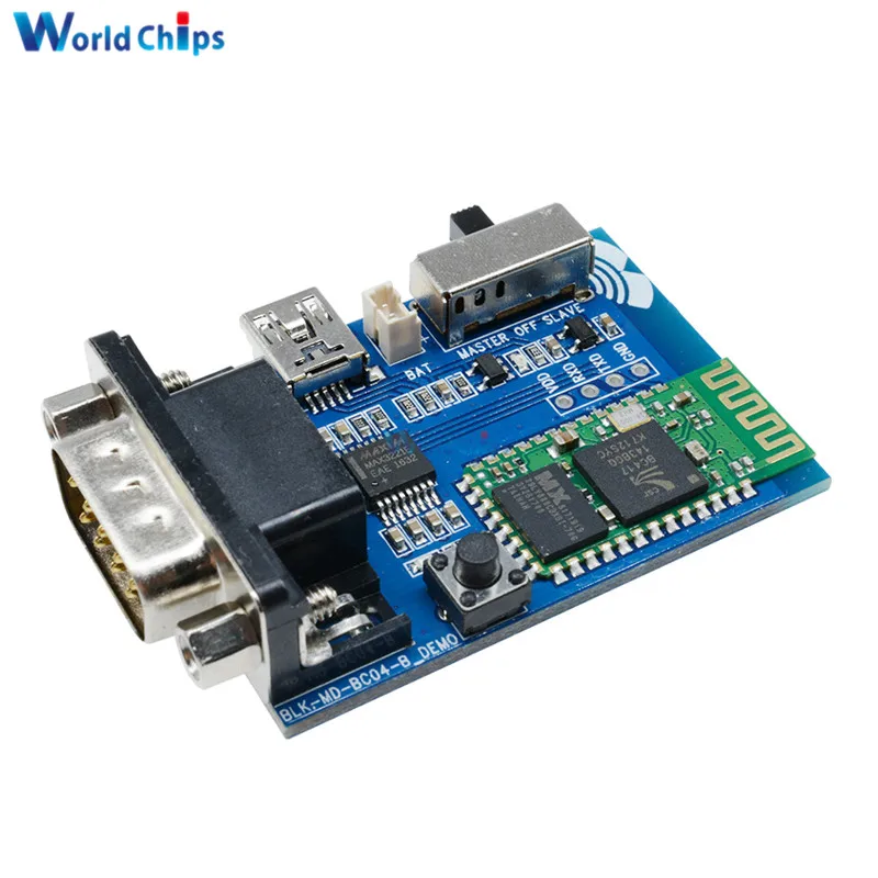 

RS232 Bluetooth Serial Adapter Communication Master-Slave 2 Modes 5V Mini USB Bluetooth Serial Port Profile BC04-B