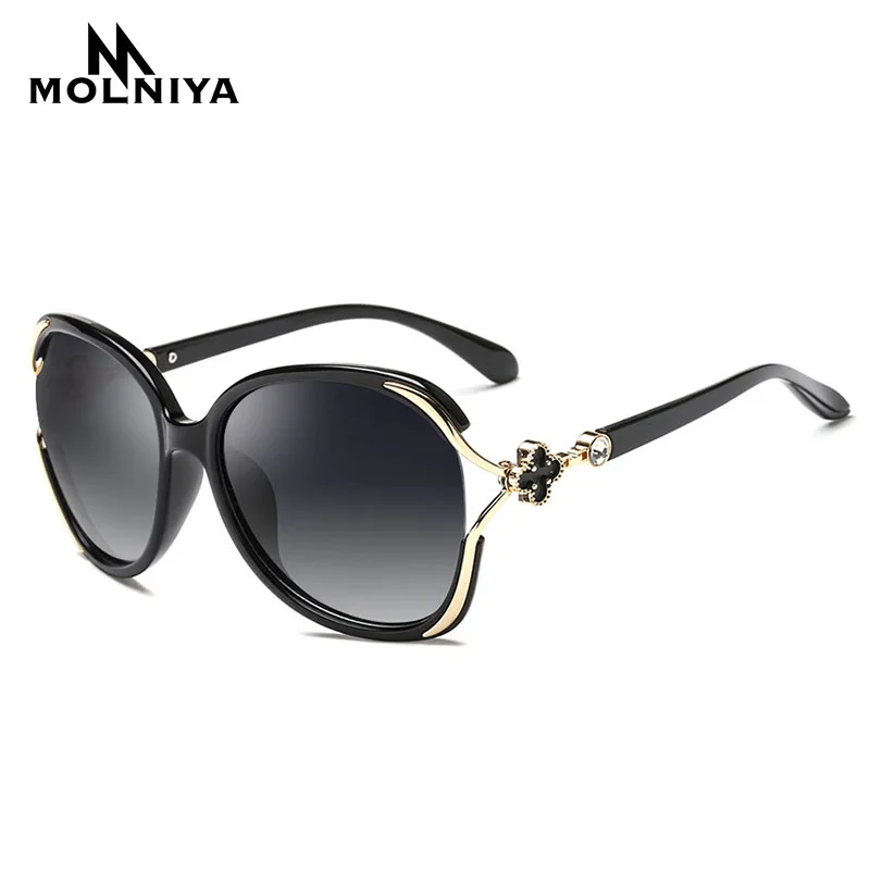 Женские Классические солнцезащитные очки MOLNIYA поляризационные в стиле ретро с