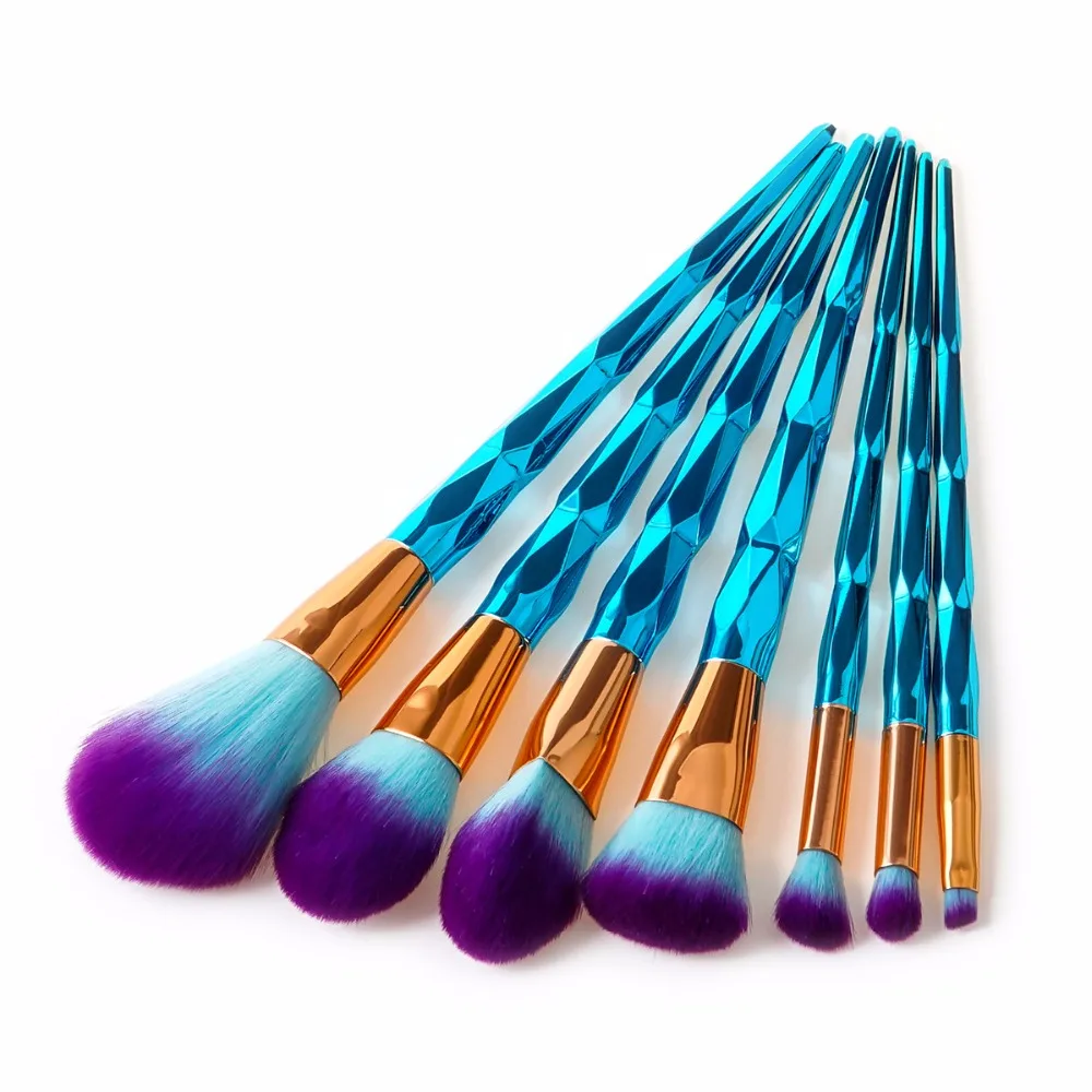 2017 Diamond Makeup Brushes Set Powder Foundation Fan Blush Large Eyeshadow Blending Cosmetic Beauty Make Up maquiagem | Красота и