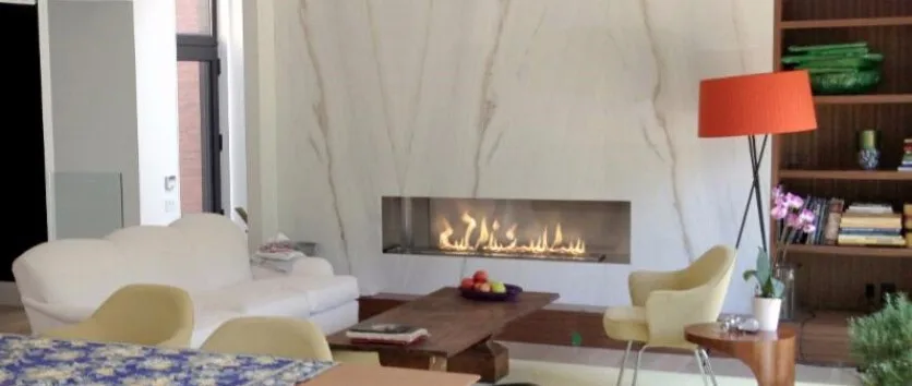 

On sale bio fireplace with wall insert 30 inch long