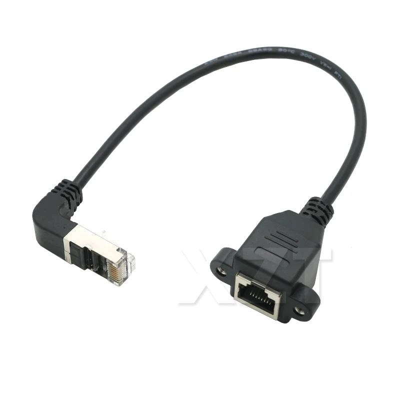 30 см/60 см/1 м/1M5 вверх и вниз 90 градусов штекер-гнездо RJ45 винтовое крепление для