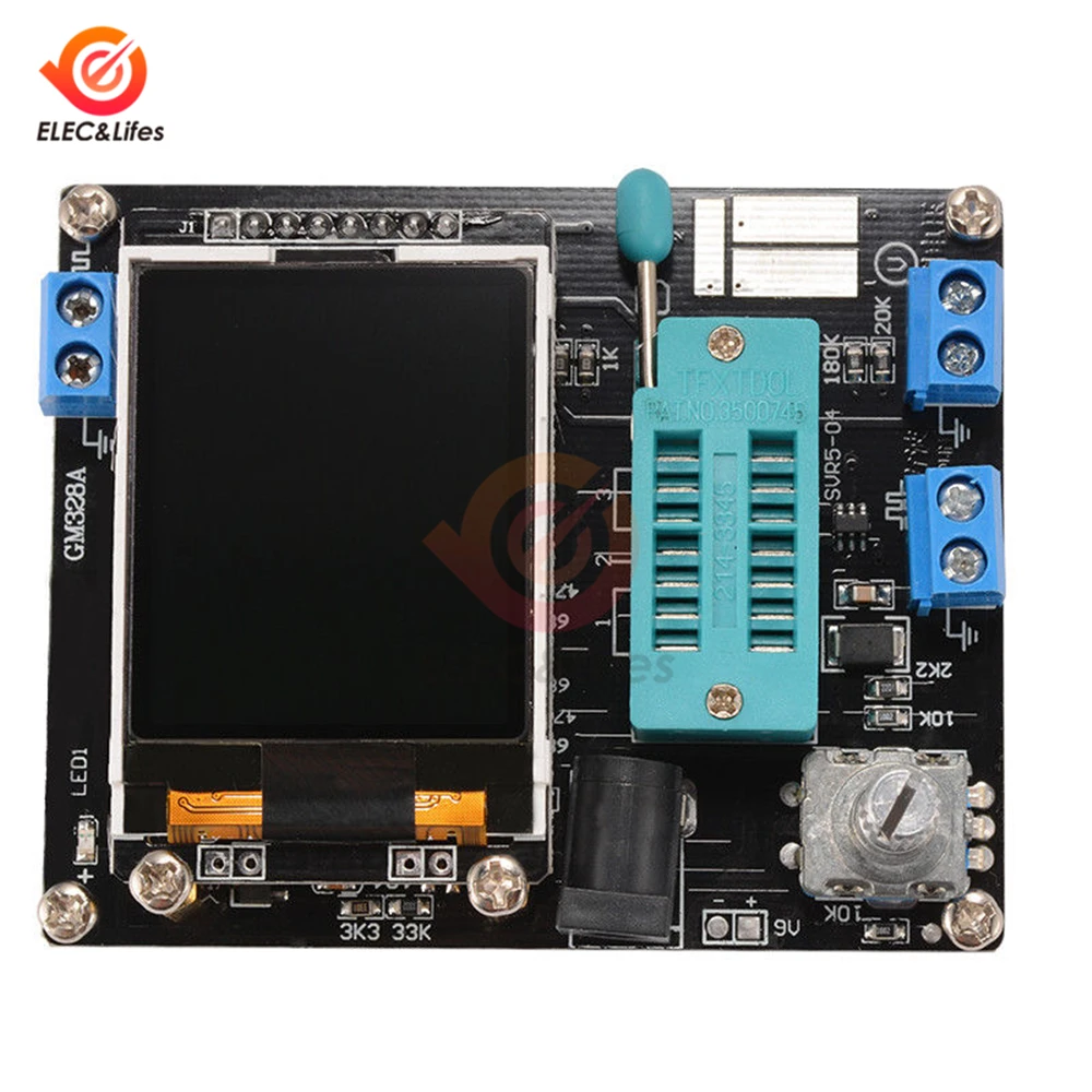 GM328A Многофункциональный 160x128 ЖК-цифровой Транзистор тестер Диод DIP Емкость Сопротивление ESR метр индуктор тестер генератор