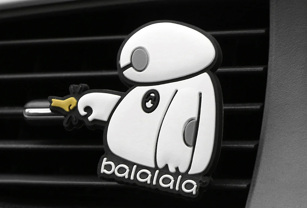 Автомобильный орнамент милый ПВХ Baymax освежитель воздуха автомобильный ароматизатор зажим на вентиляцию украшение интерьера автомобиля ароматерапия диффузор