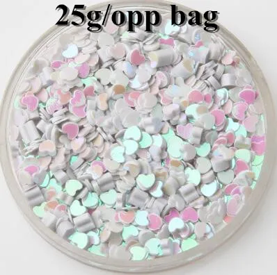 colorful white 25 г 3 мм многоцветный сердце свободные блестки для дизайна ногтей маникюр пудра с эффектом блеска DIY ювелирные украшения, товары для вечеринки 12 видов цветов/лот - Цвет: colorful white