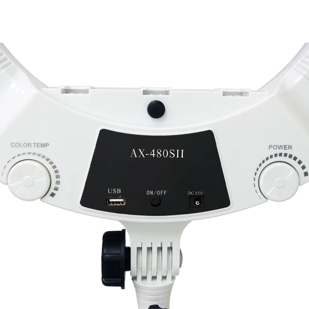 Yidoblo AX-480SII 18 дюймов диммируемая двухцветная Внутренняя 1" кольцевая лампа 5500K для трансляции видео фотографии макияж кольцо светильник светодиодный светильник