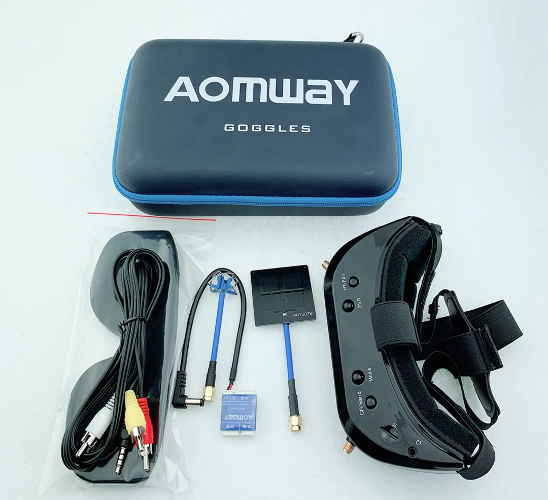 AOMWAY Commander V1S FPV очки 5 8 Ghz 64CH разнообразие 3D HDMI Встроенный вентилятор DVR Поддержка