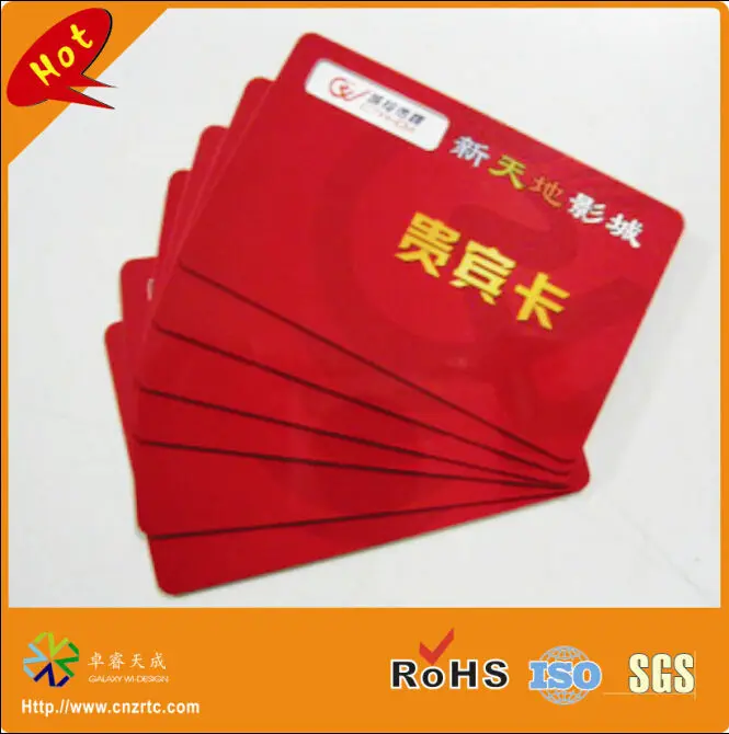 (200pcs/lot) both side printing glossy surface effect plastic pvc name card,VIP name card,plastic name card