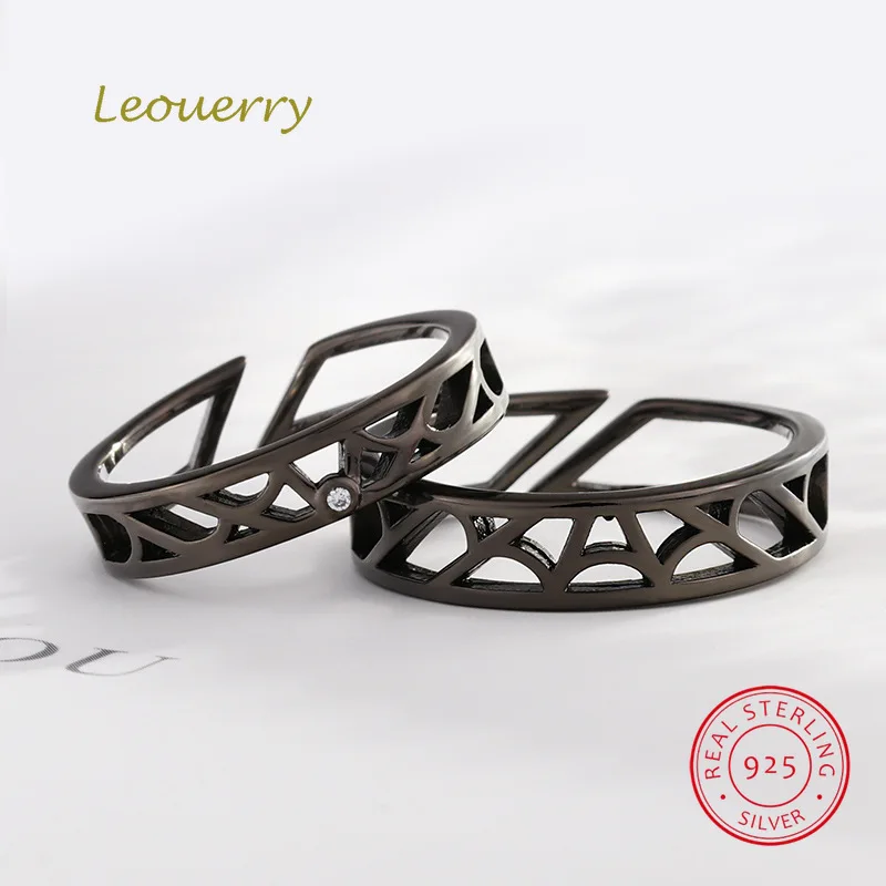 Leouerry * глубокий любовь 925 пробы серебряные кольца пара Творческий паук