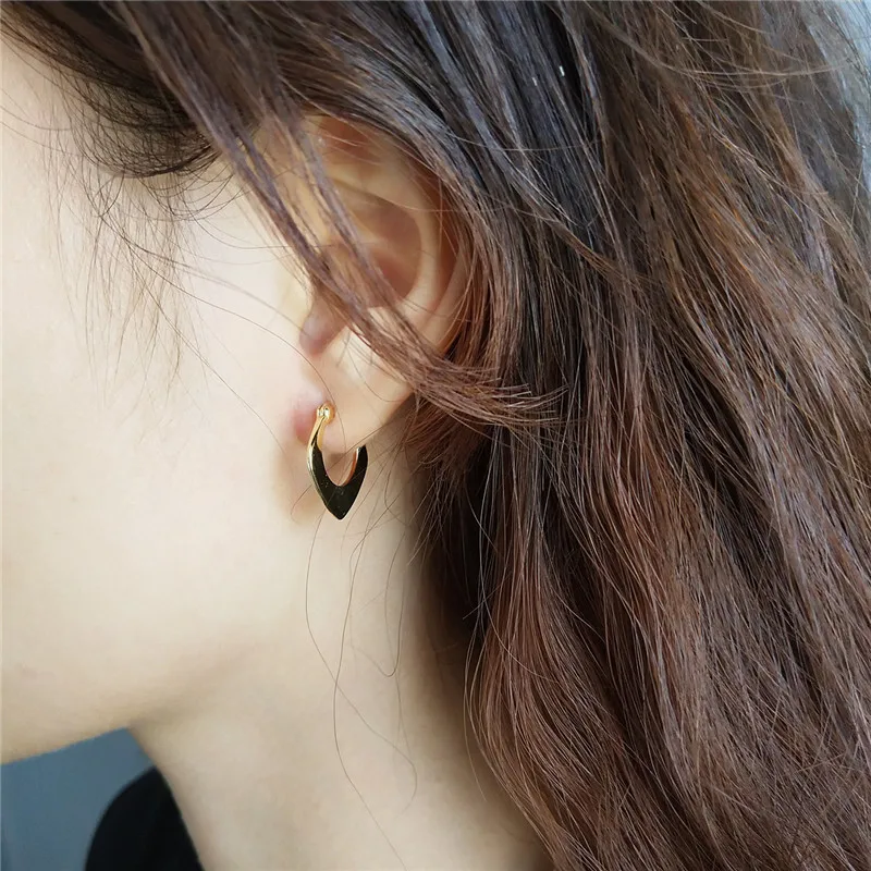 

PONYKISS Office S925 Sterling Silver Minimalist Geometric Stud Earrings Women Prevent Allergy Jewelry Creative Birthday Gift