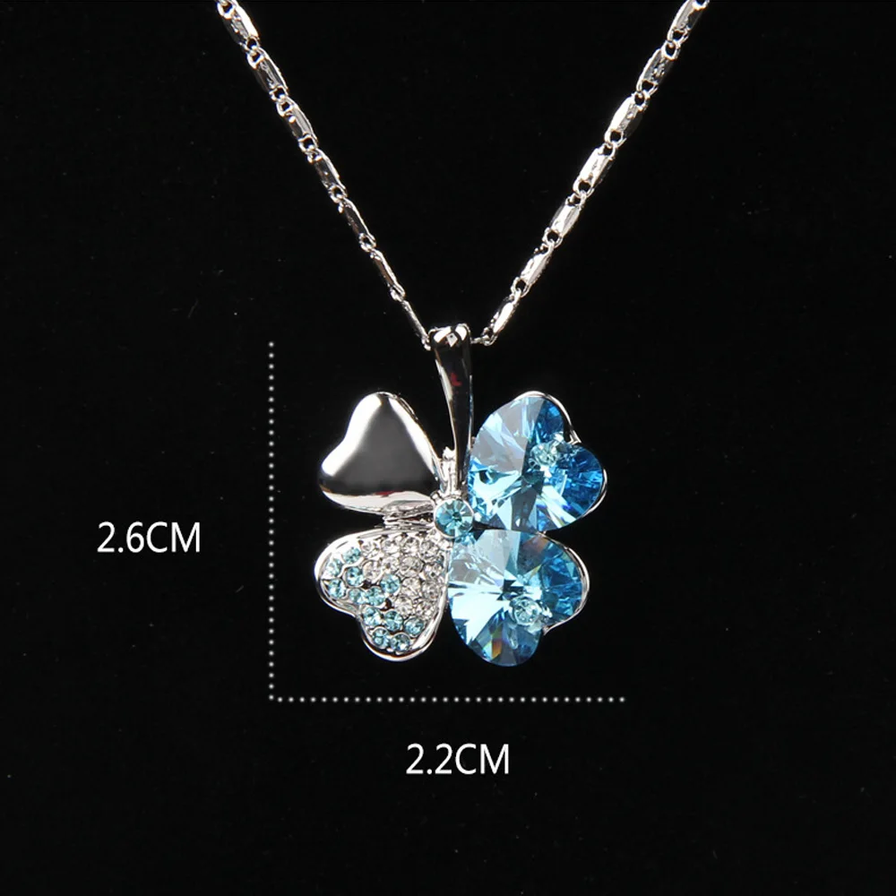 Модное ожерелье со стразами цепочки с сердечком серебряные хрустальные подвески