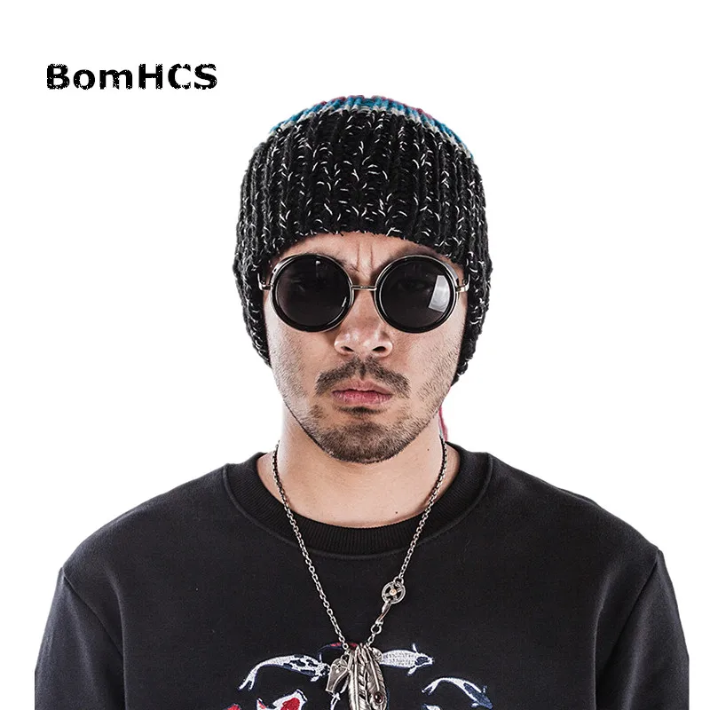 Крутой подарок BomHCS уличная Модная вязаная шапка ручной работы Мужская зимняя