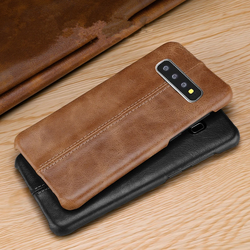 S10 чехол из натуральной кожи для Samsung Galaxy Plus s10e Прошитый кожаный сумка |