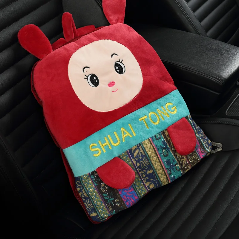 barato Colcha E Brinquedos De Pelúcia Dos Desenhos Animados Travesseiro Cochilo Escritório Mochila é O Automóvel Ar Condicionado Almofada Cobertor